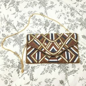 Francesca's- Beaded Envelope Clutch